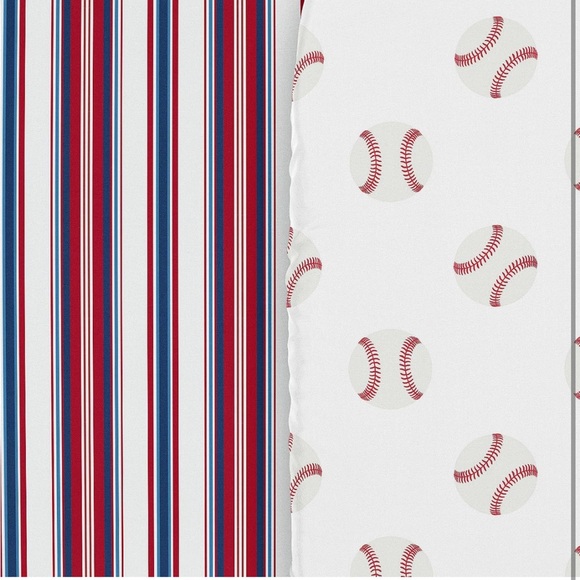 Sweet Jojo Designs Baseball Boy Baby Bassinet Sheets – 2pack - Picture 4 of 8